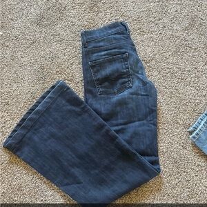 7 For All Mankind Women's Dark Blue Flare Jeans